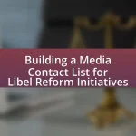 Building a Media Contact List for Libel Reform Initiatives