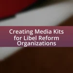 Creating Media Kits for Libel Reform Organizations