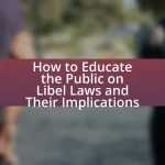 How to Educate the Public on Libel Laws and Their Implications