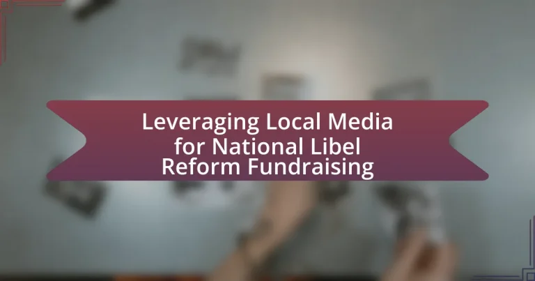 Leveraging Local Media for National Libel Reform Fundraising