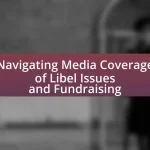 Navigating Media Coverage of Libel Issues and Fundraising