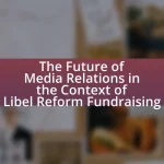 The Future of Media Relations in the Context of Libel Reform Fundraising
