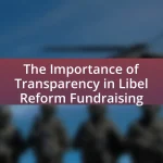 The Importance of Transparency in Libel Reform Fundraising