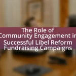 The Role of Community Engagement in Successful Libel Reform Fundraising Campaigns