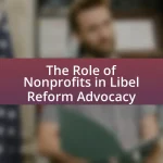 The Role of Nonprofits in Libel Reform Advocacy
