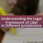 Understanding the Legal Framework of Libel in Different Jurisdictions