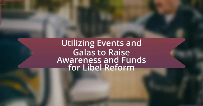 Utilizing Events and Galas to Raise Awareness and Funds for Libel Reform