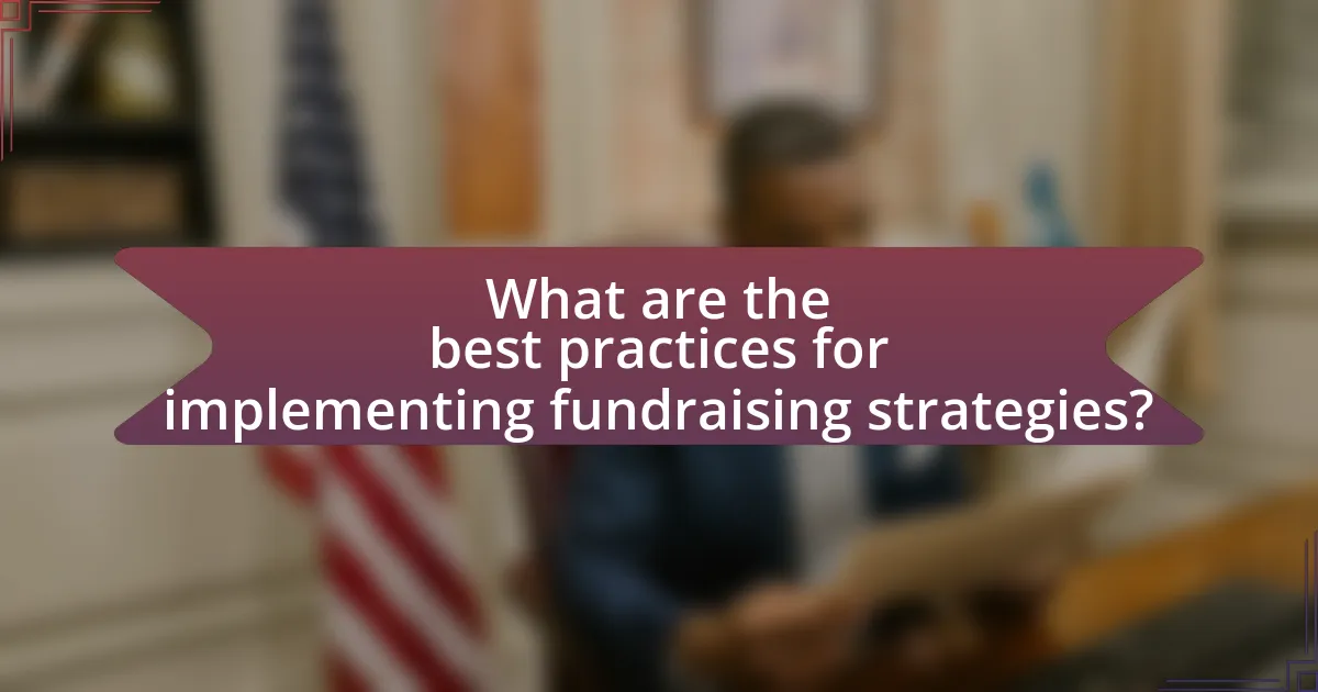 What are the best practices for implementing fundraising strategies?