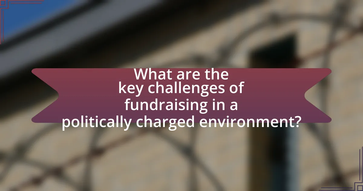 What are the key challenges of fundraising in a politically charged environment?