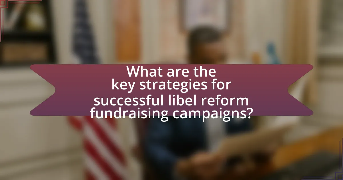 What are the key strategies for successful libel reform fundraising campaigns?