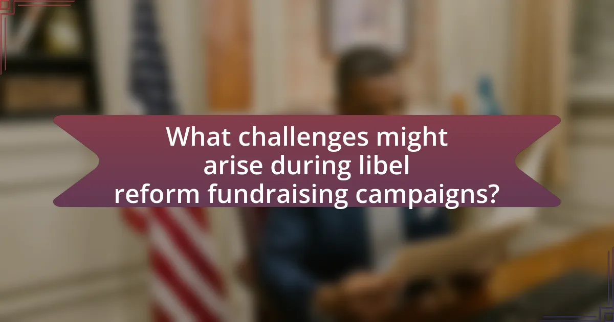 What challenges might arise during libel reform fundraising campaigns?