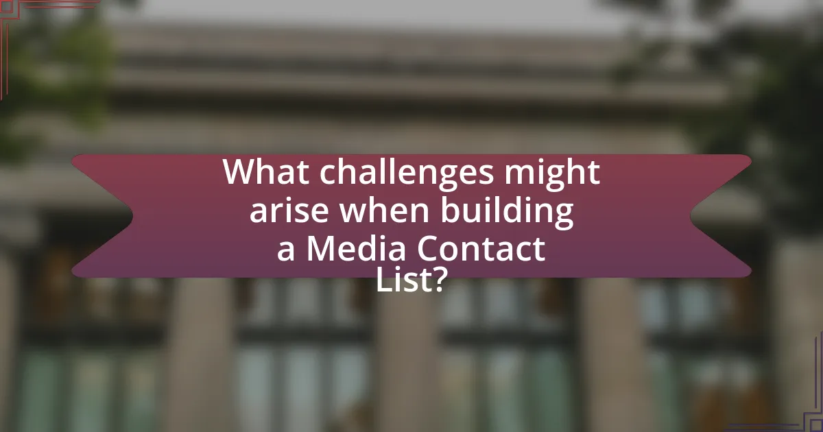 What challenges might arise when building a Media Contact List?