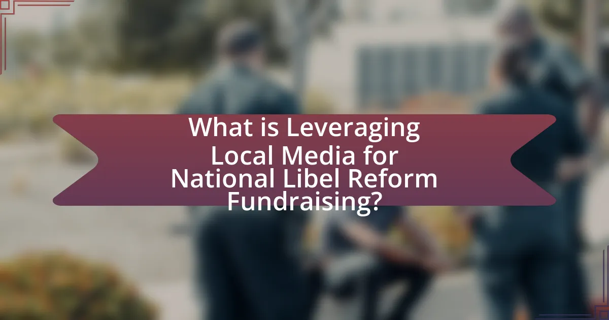 What is Leveraging Local Media for National Libel Reform Fundraising?