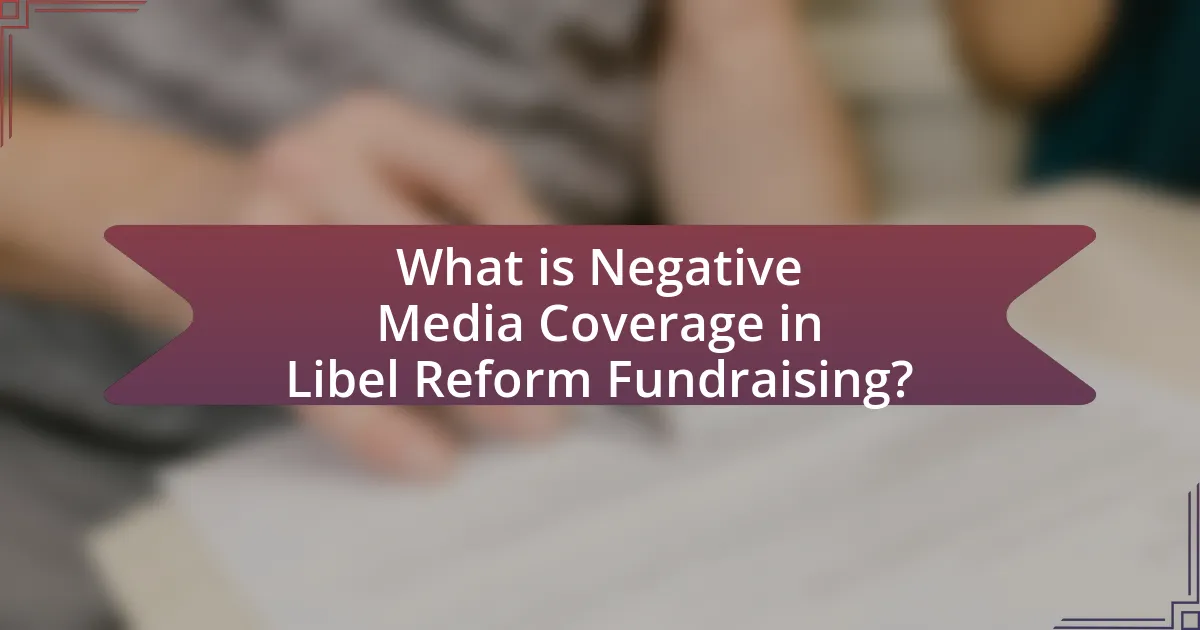What is Negative Media Coverage in Libel Reform Fundraising?