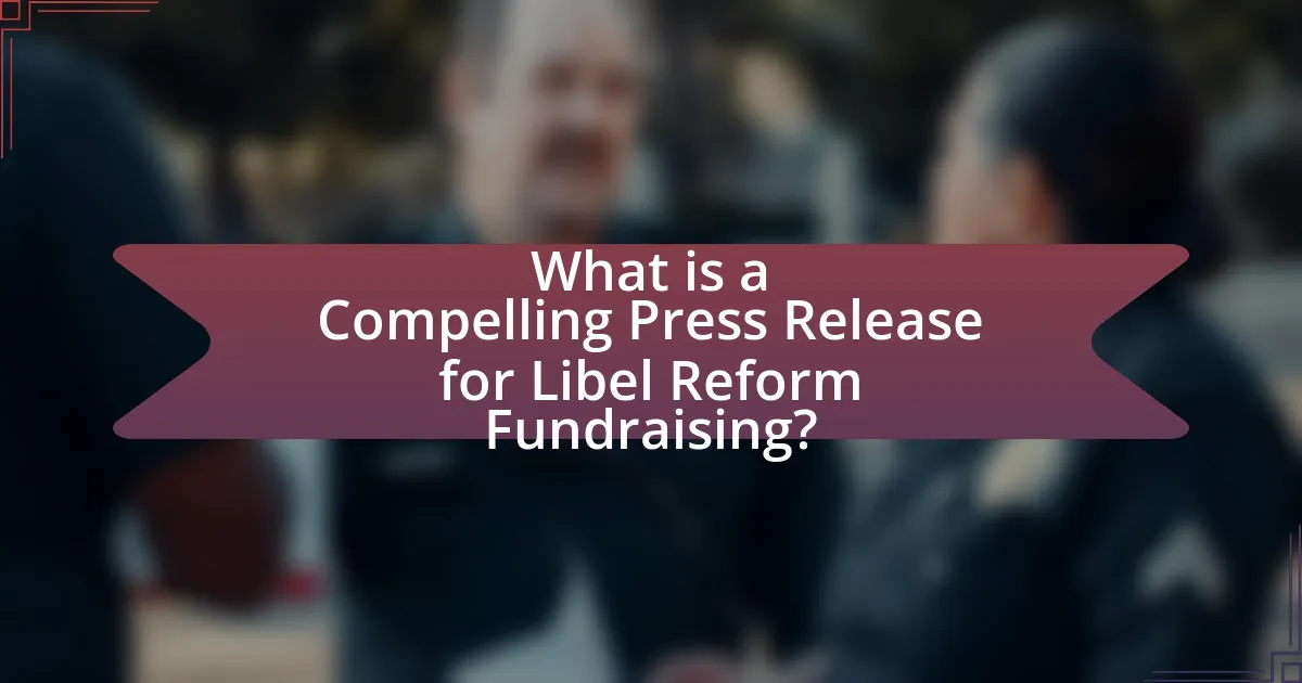 What is a Compelling Press Release for Libel Reform Fundraising?