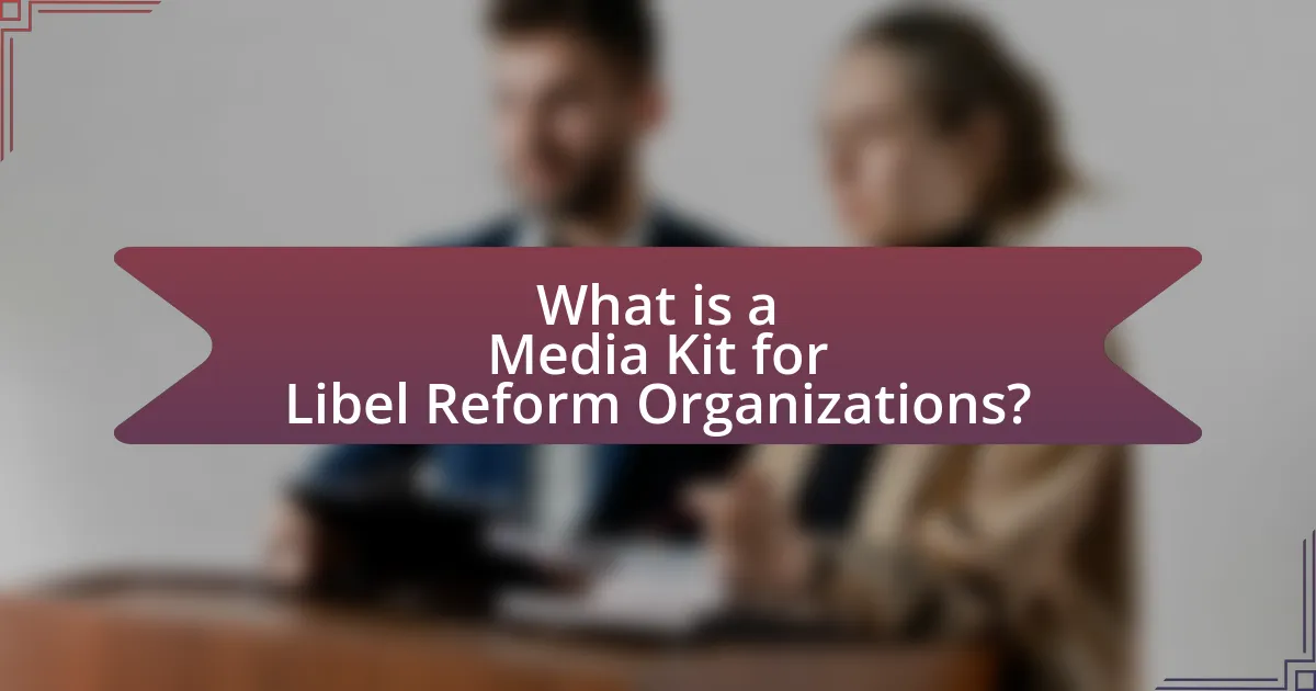 What is a Media Kit for Libel Reform Organizations?