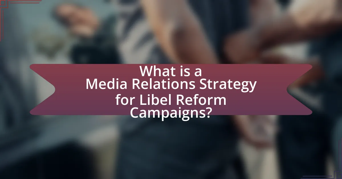 What is a Media Relations Strategy for Libel Reform Campaigns?