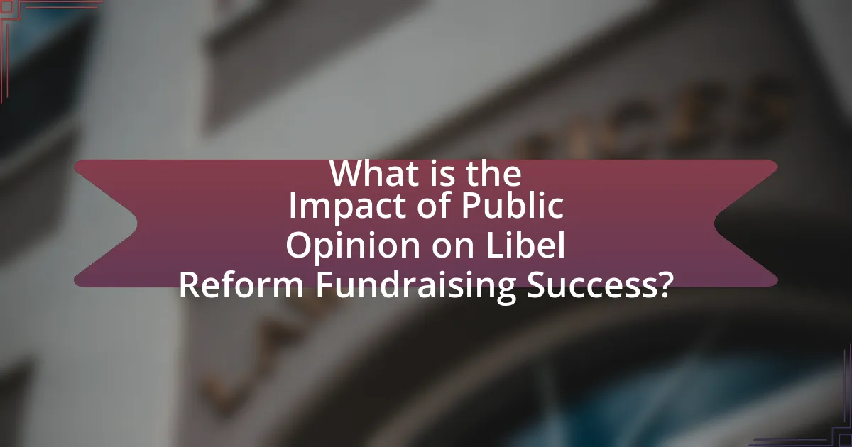 What is the Impact of Public Opinion on Libel Reform Fundraising Success?