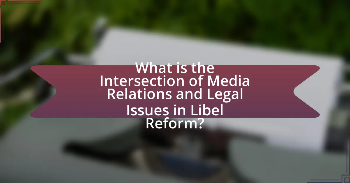 What is the Intersection of Media Relations and Legal Issues in Libel Reform?