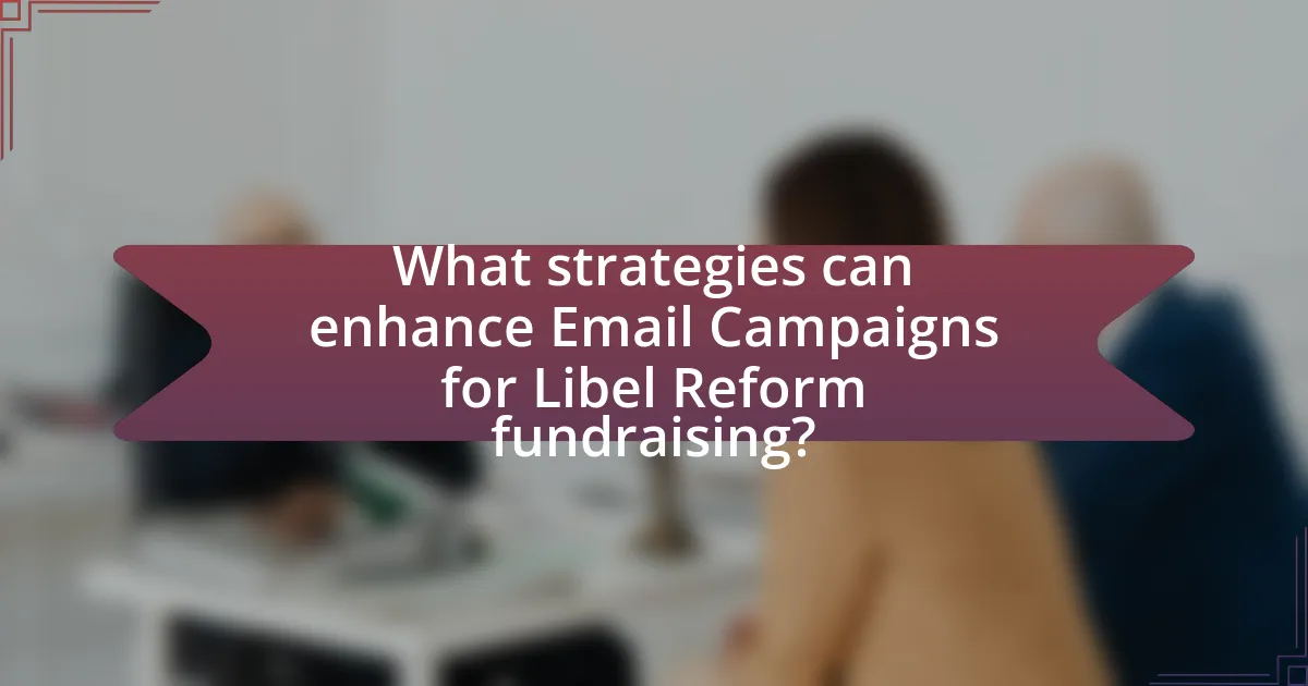 What strategies can enhance Email Campaigns for Libel Reform fundraising?