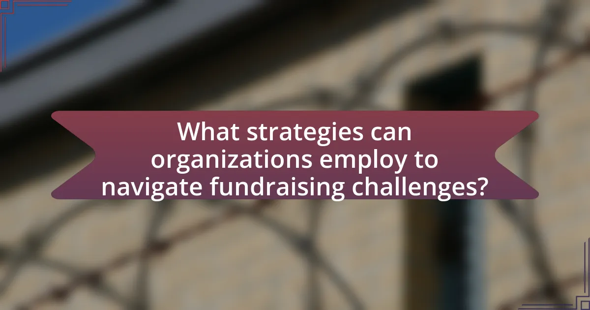 What strategies can organizations employ to navigate fundraising challenges?
